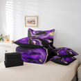thumbnail image 4 of YST Purple Marble 7-Piece Abstract Aesthetic Bedding Set, Queen Size Comforter Set, Stone Pattern, 4 of 4