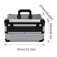 thumbnail image 3 of Drawer Box Aluminum Alloy Tool Box Shockproof Tool Case Household Toolbox File Hardware Part Storage Suitcase Multi-layer ,Easy to Use, 3 of 7