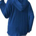 thumbnail image 5 of cfhntfmh Womens Hoodies Fall Fashion 2024 Drawstring Sweatshirts Pullover Long Sleeve Solid Color Fall Outfits, 5 of 5