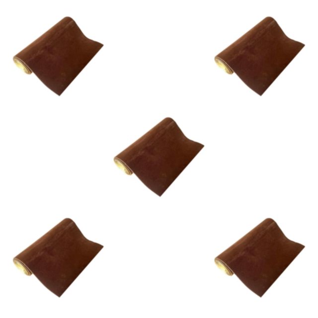 Decodeary Elegant Flannel Fabric Peel Sticker Paper Liner for Costumes Delicate and Charming Brown 15.75 Inchx58.27 Inch 5Set