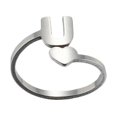 thumbnail image 1 of Fashion 26 English Letter Opening Rings Stainless Steel Girls Love Retro Jewelry, 1 of 9