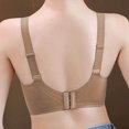 thumbnail image 5 of VEKDONE Woman's Embroidery Back Buckle Thin Style Ventilate Bra Without Steel Rim Khaki XXL, 5 of 5
