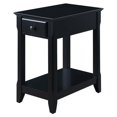 thumbnail image 3 of ACME Bertie Table d'Appoint en Bois avec Tiroir de Rangement et Tablette à 1 Niveau, Noir, 3 of 7