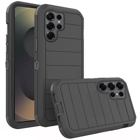 Asuwish Phone Case for Samsung Galaxy S25 Ultra 5G Hybrid Rugged Shockproof Hard Protective Drop Proof Full Body Heavy Duty Mobile Cell Cover S25 Ultra 25S S25 S25 Ultra 6.9 inch 2025 Women Men Black