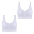 thumbnail image 1 of AherBiu 2pc Plus Size Sports Bras for Women Large Bust High Support Padded Bralettes Seamless Workout Underwear, 1 of 7