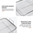 thumbnail image 4 of Panier pour Friteuse à Air Chaud pour Four, Panier de Gril en Acier Inoxydable, Panier en Maille Antiadhésive, Plateau pour Friteuse à Air Grille en Fil Panier de Rôtissage, 4 of 7