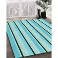 thumbnail image 3 of Ahgly Company Machine Washable Indoor Rectangle Transitional Light Sea Green Area Rugs, 3' x 5', 3 of 7