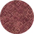 thumbnail image 1 of Ahgly Tapis Rond Lavable en Machine Intérieur Transitionnel Orange, 3 Pieds Rond, 1 of 7
