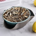 thumbnail image 4 of Hearth & Gear Collecting Snack Bowl Pistachio Bowl With Storage Separated Double Bowl Dinnerware Set Pistachio Bowls With Place To Put Separated Double Bowl Dinnerware Set Kitchen Glass Storage, 4 of 7