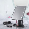 thumbnail image 4 of Portable Square LED Makeup Mirror with 16 Touchscreen Light Beads, Sturdy ABS Frame, Compact Tabletop Design for Bedroom/Bathroom, Ideal Travel Mirror for Students & Professionals, Elegant White, 4 of 6