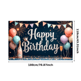 thumbnail image 3 of Colorful Balloons Happy Birthday Banner Champagne Celebration Backdrop for Birthday Party Indoor Decoration, 3 of 4