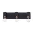 thumbnail image 1 of Globe Electric 18" 3-Light Matte Black Vanity Light, Minimalist Style, LED or Incandescent Bulbs Required, 1 of 9