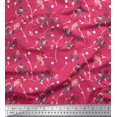 thumbnail image 1 of Soimoi Poly Georgette Fabric Leaves, & Rose Floral Decor Fabric Printed Yard 42 Inch Wide, 1 of 3