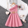 thumbnail image 2 of 2025 Girls Dresses Children Dress Spring Summer 2T Thanksgiving Outfit Girl Strap Ruffles Solid Color Fancy Dress Princess Girls Casual Dress Tween Girls Dresses with, 2 of 6