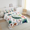 thumbnail image 1 of YST Kawaii Peacock Comforter Set, Mushroom Floral, Queen, 1 of 6