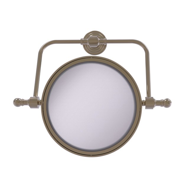 Retro Wave Collection Miroir de Maquillage Pivotant Mural 8 Pouces de Diamètre avec Grossissement 4X - RWM-4/4X-PEW