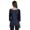 thumbnail image 2 of Inkmeso T-Shirt Raglan Manches 3/4 Femme Joyeux Motivational Citation Nothing Haut Graphique en Jersey, 2 of 7