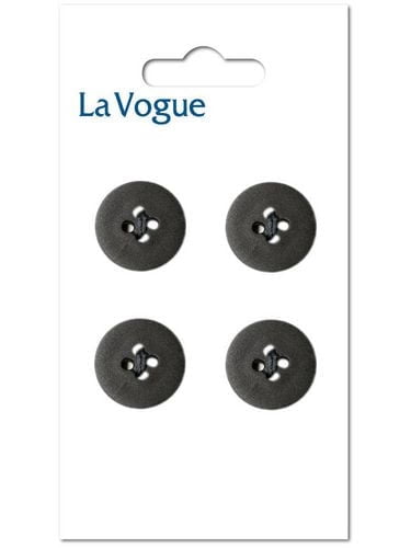 LA VOGUE 14 mm (0.55 in) 4-Hole bouton - noir