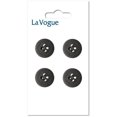 thumbnail image 1 of LA VOGUE 14 mm (0.55 in) 4-Hole bouton - noir, 1 of 2