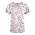 thumbnail image 4 of Pisexur Womens Scrub Tops Boasting Colorful Floral Prints Along With Short Sleeve Scrub Tops Suitable for Nursing Uniforms With Convenient Pockets, 4 of 4