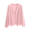 thumbnail image 1 of Timegard Lightweight Cardigans for Women Plus Size Hollow out Open Front Long Sleeve Lace Fall Jacket, 1 of 2