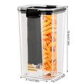 thumbnail image 4 of Cereal Storage Container Airtight Food Fresh Box Square Fresh Box Clear Sealed Jar Food Sacks Dispenser, 1300ml, 4 of 5