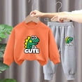 thumbnail image 3 of Pisexur Ensemble de Vêtements d'Automne pour Bébés Filles Garçons 2 Pcs Mode Décontractée Imprimé Mignon Manches Longues Col Rond Chandails en Molleton et Pantalons de Survêtement Ensemble de Survêtement pour Enfants Filles Garçons 3-8 Ans, 3 of 4