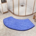 thumbnail image 5 of Meitianfacai 1pc Memory Foam Bath Rug Embossed Bathroom Mat Water Absorbent And Washable Bath Rugs Non-Slip Thick Soft And Comfortable Carpet For Show, Blue, 5 of 5