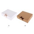 thumbnail image 3 of 10 Pieces Paper Gift Packaging Box with Ribbon Wedding Ceremony Engagement Cookie Candy Packing Case Portable Favor Boxes White 17x17x5cm, 3 of 9