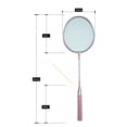 thumbnail image 4 of Badminton Rackets Set of 2, Metal Badminton Racquets with Badminton Bag Professional Lightweight Badminton Racquet for Student Beginner Fitness Training[Pink], 4 of 4