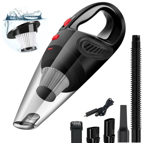JUNWELL Cordless Dustbuster Hand Vacuum Cleaner 7 Kpa Wet Dry Portable Handheld Vacuum Cleaner for Car Home Pet Hair Multi-Surface Black