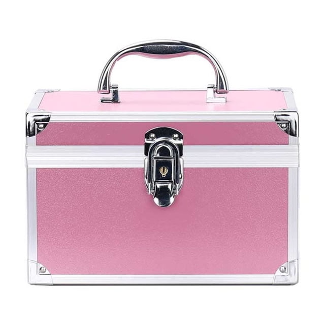 pitrice Étui de Rangement Boîte à Maquillage Conteneur de Bijoux Exquis Léger Femmes Rose/s