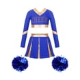 thumbnail image 1 of Aislor Uniforme de Cheerleading pour Filles Enfants Tenues de Cheer Patchwork Métallique Costume de Compétition Performance B02 10, 1 of 5