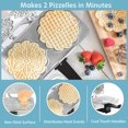 thumbnail image 4 of CucinaPro Pizzelle Maker - Polished Electric Baker Press Makes Two 5-Inch Cookies at Once- Recipe Guide Included- Party Treat Making Made Easy - Unique Birthday Baking Gift for Her, Cookie Swap, 4 of 4