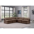 thumbnail image 2 of Meridian Furniture Indulge Brown Vegan Leather L-Shaped Modular Sectional, 2 of 9