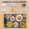 thumbnail image 4 of Food Warming Mat- Foldable Warming Mat for Food with Adjustable Temperature Control Time Moders Locking Function Electric Warming Tray for Parties,Home,Travel,Buffet Dark Blue, 4 of 7