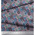 thumbnail image 2 of Soimoi Tissu Poly Georgette Carré Géométrique Imprimé 1 Yard 42 Pouces de Large, 2 of 3