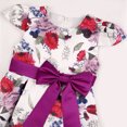 thumbnail image 4 of LEEy-world Filles Robes Filles Enfant Sans Manches Fleurs Lapin Imprime des Boutons Bretelles Robes Robe de Princesse, Violet, 4 of 5