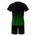thumbnail image 4 of Men's Summer Tracksuit Plus Size Short Sleeve O Neck Athletic Suit Casual Color Block Waist Tracksuit Set, 4 of 4