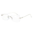 thumbnail image 1 of PENGXIANG Blue Light Blocking Glasses Anti Eye Strain Rimless Fashion Glasses for Reading Play Compute, 1 of 1