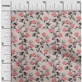 thumbnail image 2 of oneOone Tissu Popeline de Coton Rouge Clair Floral Rétro Matériel de Robe Tissu Imprimé Tissu au Mètre 42 Pouces de Large, 2 of 5