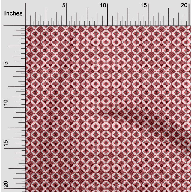 oneOone Georgette Viscose Fabric Diamond Geometric Fabric Prints By Yard 42 Inches Wide