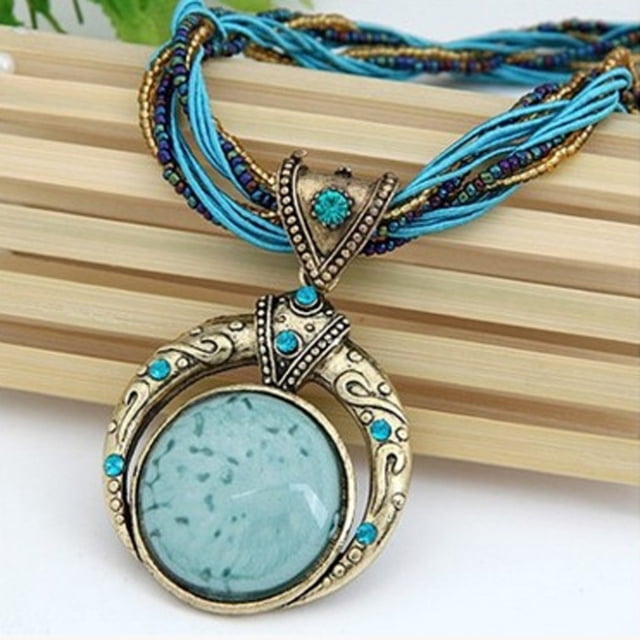 Jusqu'à 65 % de Réduction sur Collier Rétro Style Ethnique Artificiel Bohème pour Femmes, Bijoux en Liquidation