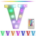 thumbnail image 2 of LiveSatisfy Clearance Colorful Light Up Letters, LED Letter Lights Marquee Letter Signs Battery Powered, Letter Lamp with Remote for Birthday Party Wedding Home Bar Christmas Decorations, 2 of 8