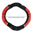 thumbnail image 3 of Transemion Universal Car Steering Wheel Cover 15“ Non-slip Elastic Breathable Handle Cover Black Red 1Set, 3 of 6