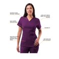 thumbnail image 1 of Adar Uniformes Ensemble de Sarrau Amélioré à Encolure en V pour Femmes, Aubergine, TP, 1 of 6