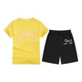 thumbnail image 1 of Swaddling Set Baby Boy Fall Clothes 3-6 Months Children's Short Sleeve Candy Color Comfortable Children's Round Neck T Shirt, 1 of 4