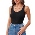 thumbnail image 1 of Charmo Débardeurs en Coton pour Femmes à Col en V, Bretelles Plus Larges et Ajustables, Camisole avec Soutien-Gorge, 1 of 7