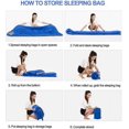 thumbnail image 5 of Sac de Couchage, Sacs de Sommeil Légers 3 Saisons pour Temps Humide, Remplis de Microfibre 5-20 Degrés pour Sac à Dos/randonnée/camping/avec Sac de Compression, Bleu, 5 of 5