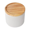 thumbnail image 2 of Anko Small White Ribbed Canister, 2 of 7